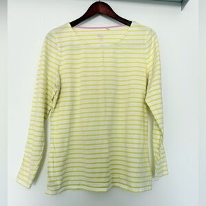 🔥Biden Yellow Striped Long Sleeve Top Women’s Sz